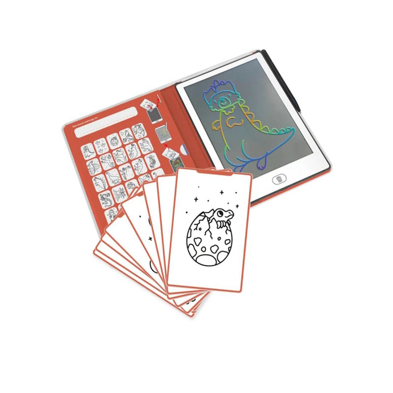 KIDYWOLF Tablet ζωγραφικής με οθόνη LCD (30 κάρτες)- Dinosaurs
