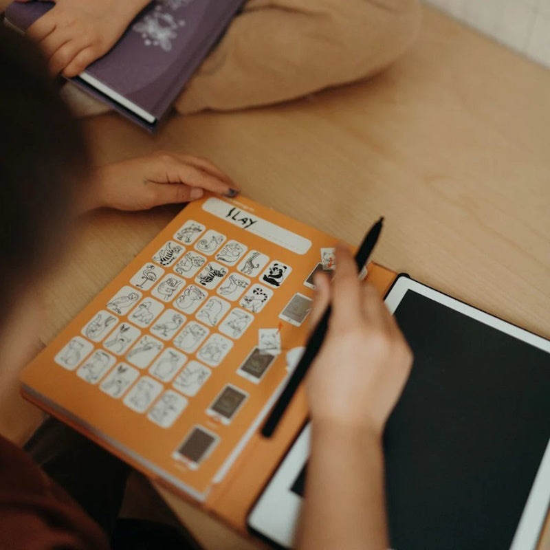 KIDYWOLF Tablet ζωγραφικής με οθόνη LCD (30 κάρτες)- Dinosaurs