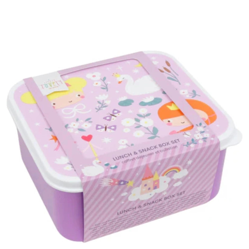A Little Lovely Company - 4 Lunch & Snack Boxes Princesses