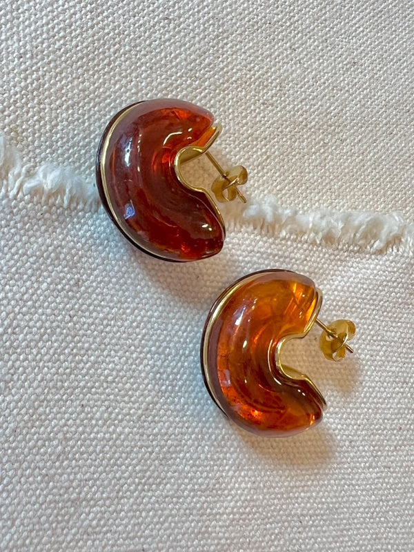 Blingbox Caramel Moon Earrings