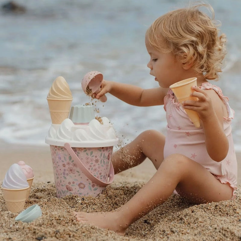 Little Dutch Dreamy Mermaid Σετ 14 κουβαδάκια παραλίας σχέδιο παγωτού