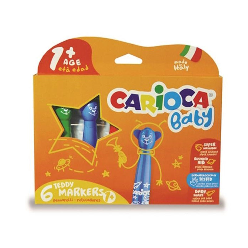 Carioca Μαρκαδόροι ζωγραφικής CARIOCA TEDDY BABY 1+ CARIOCIS 6 χρώματα