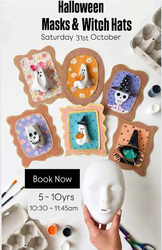 Halloween Masks and Wiches Hats 5 -10 ετών Σάββατο 24/10 10:30 - 11:45