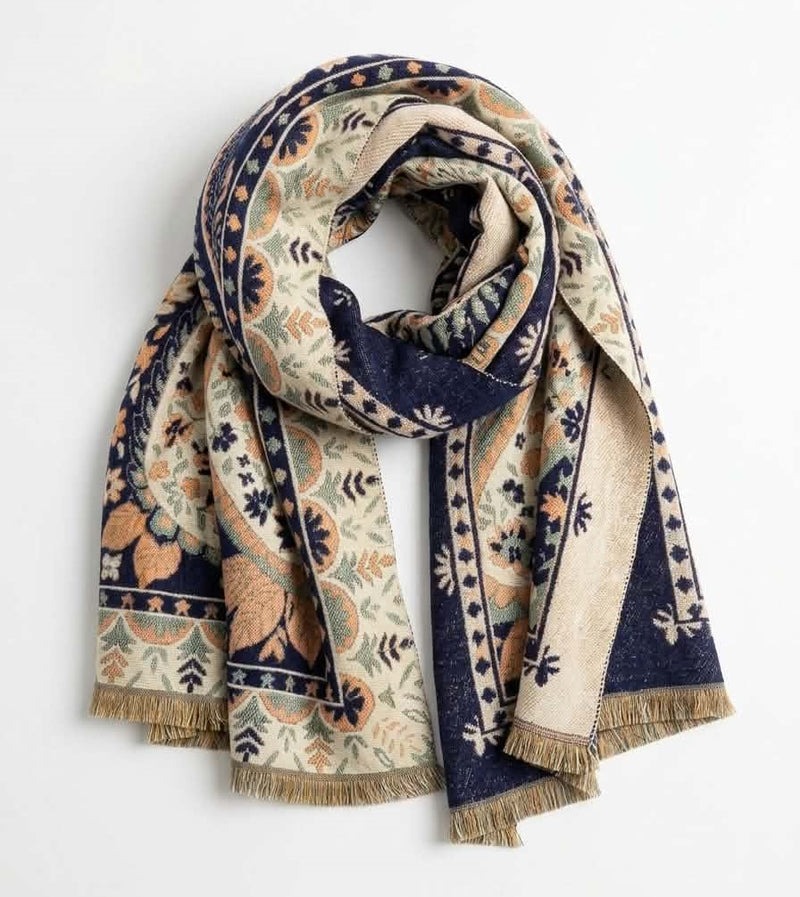 Linder Paisley Scarf in Blue