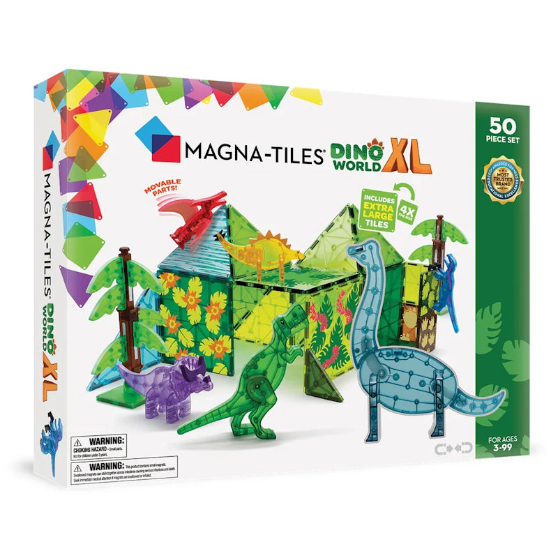 MAGNA-TILES Dino World XL Μαγνητικό Σετ Κατασκευών