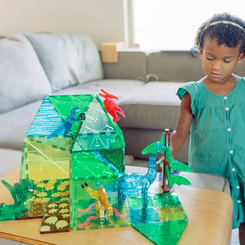 MAGNA-TILES Dino World XL Μαγνητικό Σετ Κατασκευών