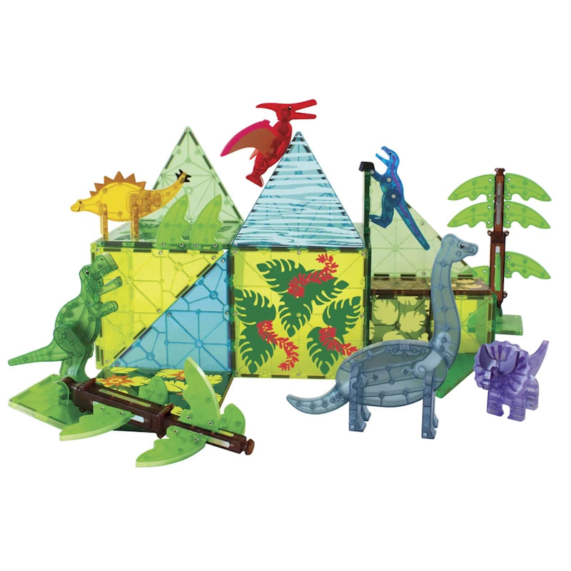 MAGNA-TILES Dino World XL Μαγνητικό Σετ Κατασκευών