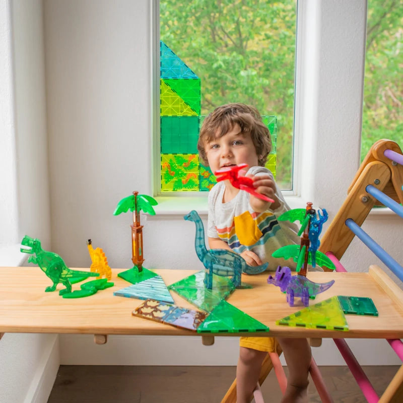 MAGNA-TILES Dino World XL Μαγνητικό Σετ Κατασκευών