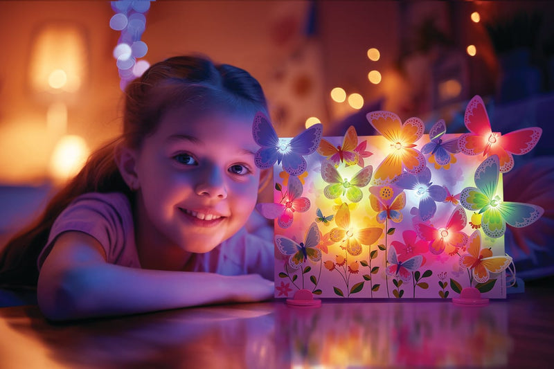 Kidzlabs Λαμπερές 3D Πεταλούδες σε Καμβά
