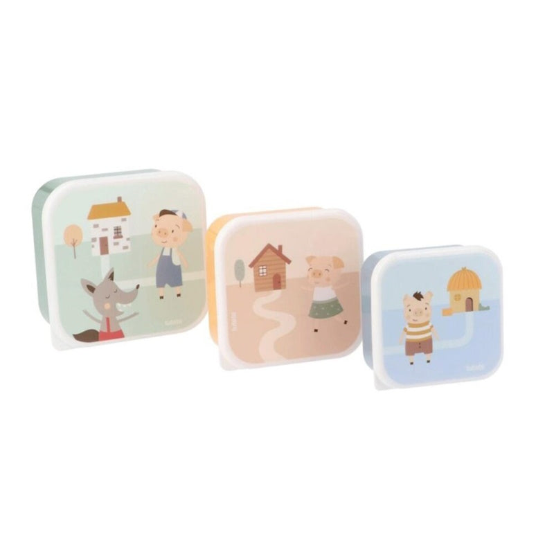 Tutete Σετ 3 φαγητοδοχείων 3 Little Pigs
