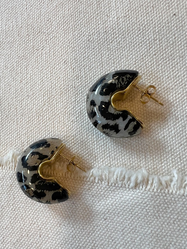 Blingbox Leo Moon Earrings