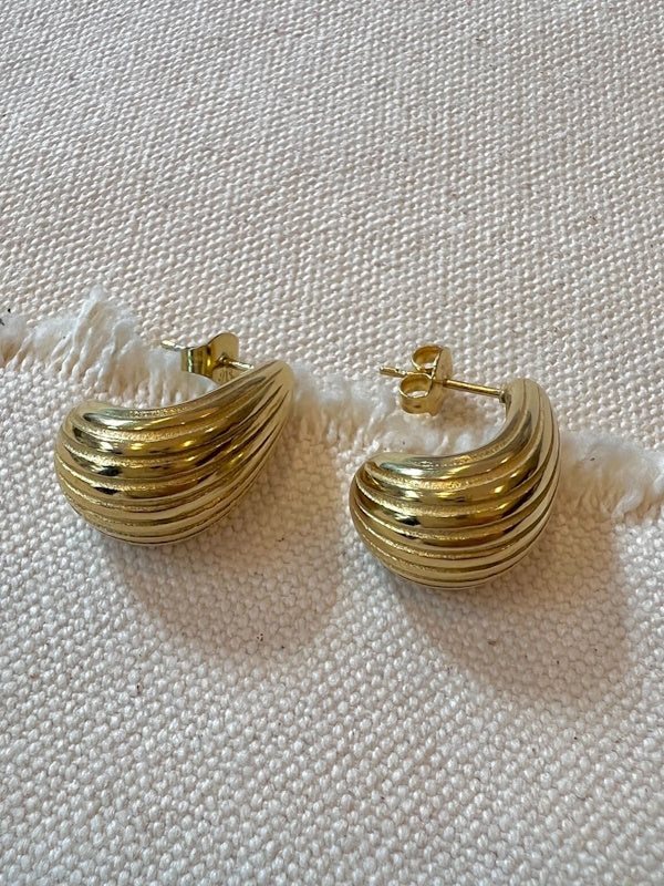 Blingbox Droplet Ripple Earrings