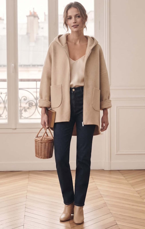 Parka Jacket in Ivory