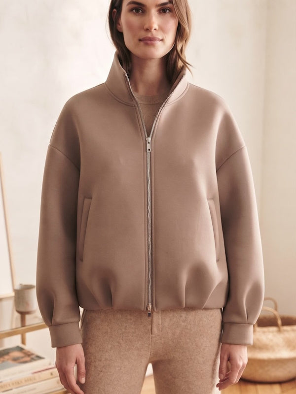 Scuba Bomber Jacket in Nude