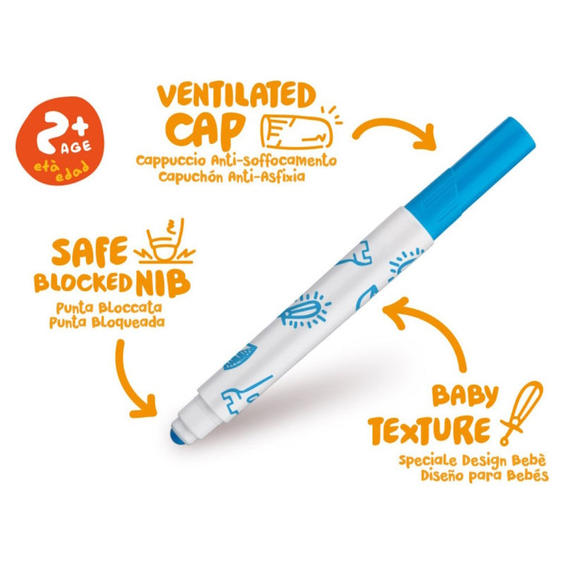 Carioca Μαρκαδόροι Carioca Baby 2+ (6 τεμάχια)