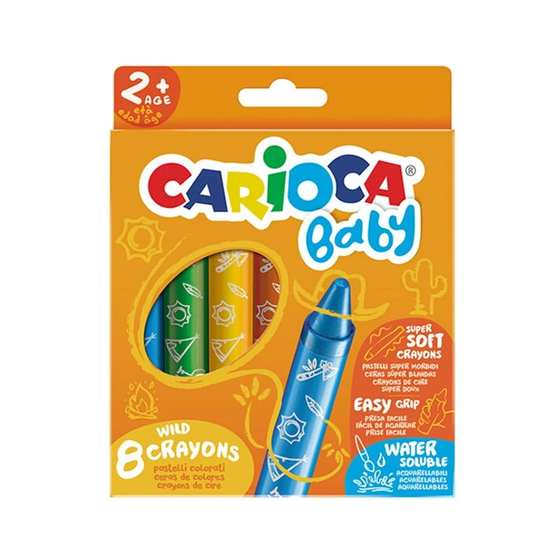 Carioca Baby Super Soft Σετ Κηρομπογιές με 8 Χρώματα