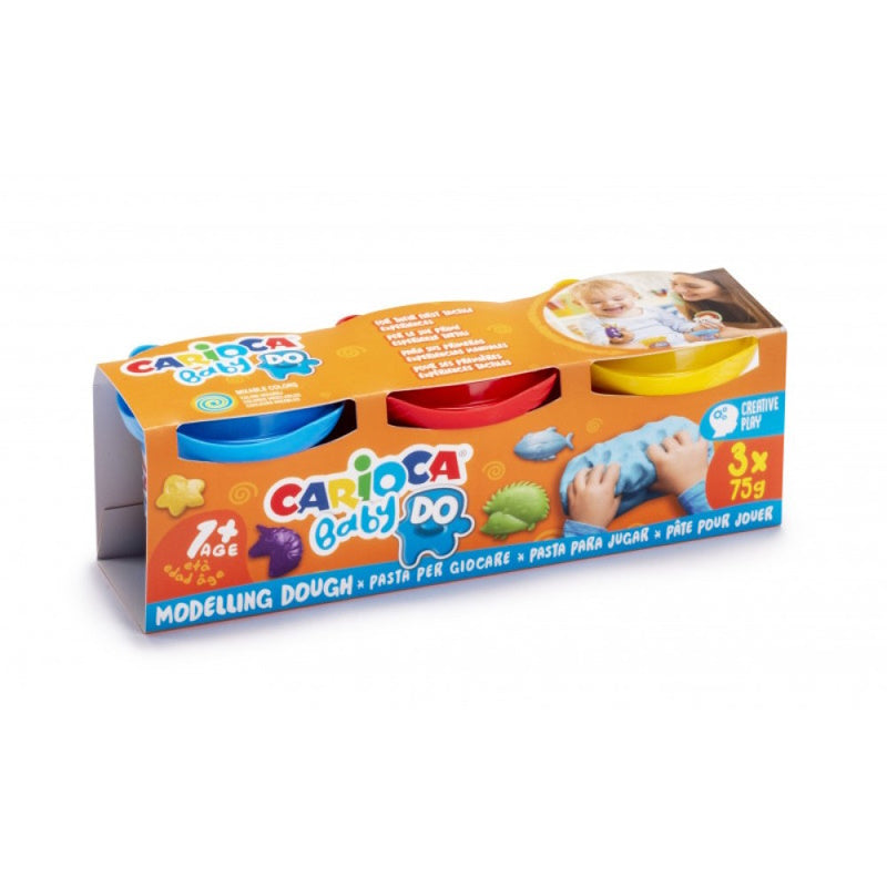 Carioca Πλαστοζυμαράκι Carioca Baby Do 3x75γρ. (Κίτρινο-Κόκκινο-Μπλε)