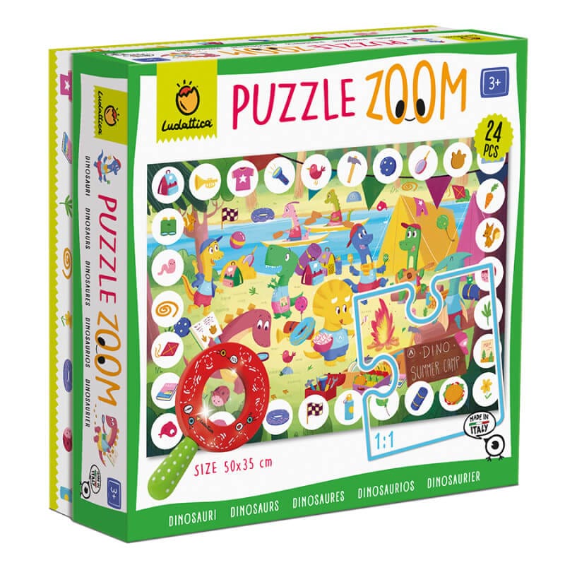 Ludattica Puzzle Zoom - Dinosaurs 24pcs