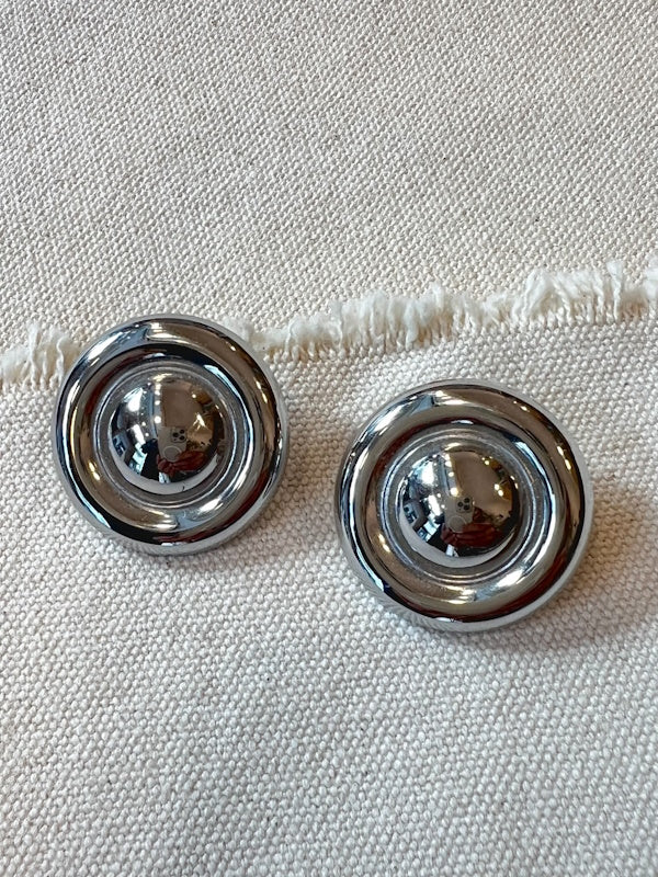 Blingbox Cresent Earrings in Silver