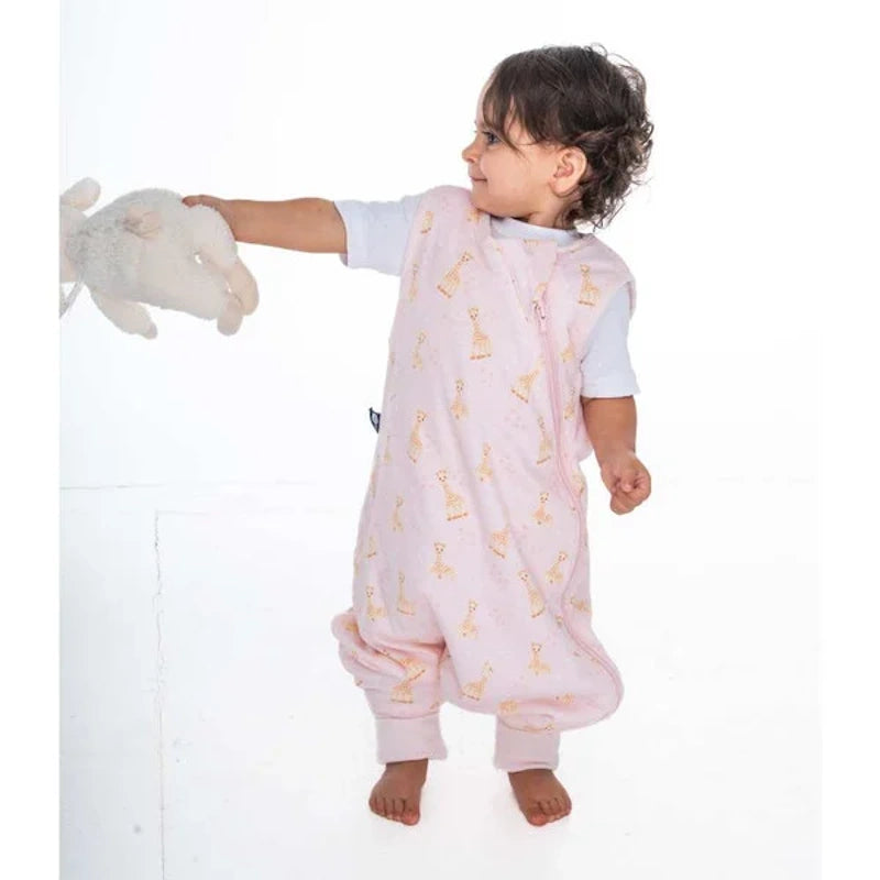 BabyBliss BlissJump x Σόφι η Καμηλοπάρδαλη: Υπνόσακος Χειμωνιάτικος 2.5 tog με ποδαράκια από οργανικό βαμβάκι Pink