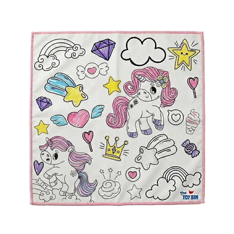 The Toy Bin Large Creative Drawing Floor Mat with unicorns