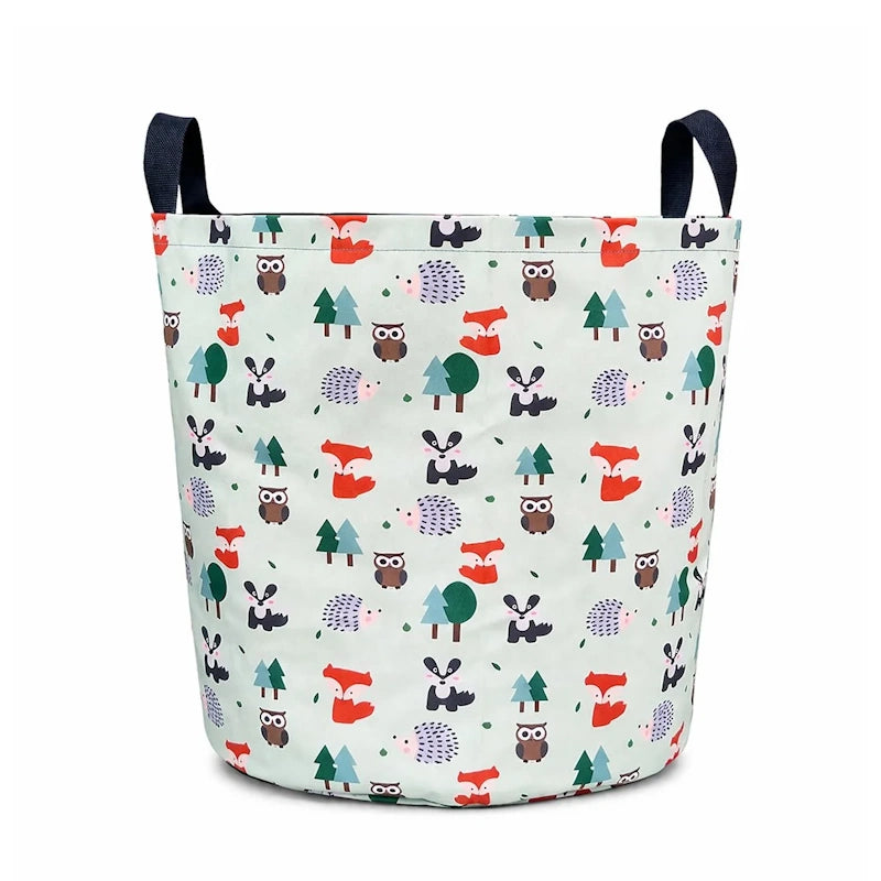 The Toy Bin Forest Animals  Toy Storage Basket for Kids | Foldable Playroom Organizer