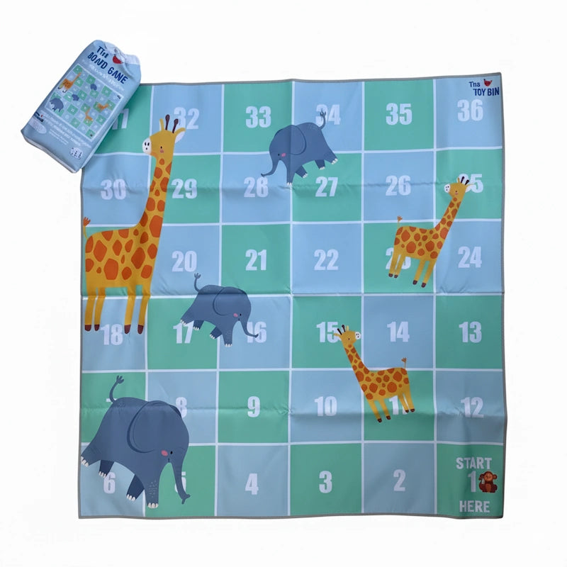 The Toy Bin Cars Giant Snakes and Ladders Floor Game for Kids - Animals