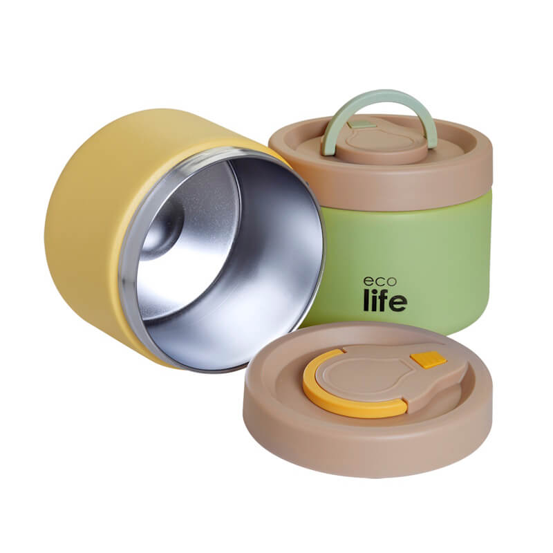 Eco Life Ανοξείδωτο ΦαγητοδοχείοThermos 850ml Yellow
