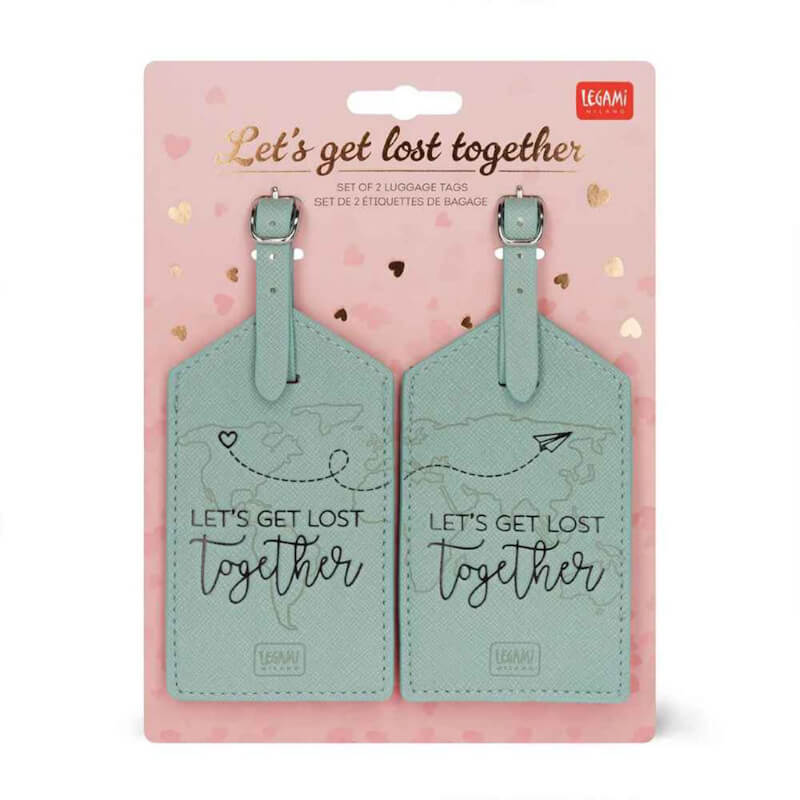 Legami Set Of 2 Luggage Tags Let’s Get Lost Together