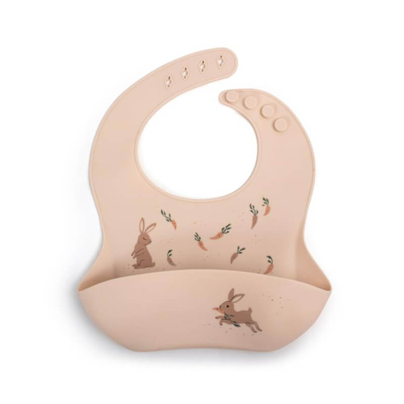 Filibabba Silicone Bib with print – Carrot Thief