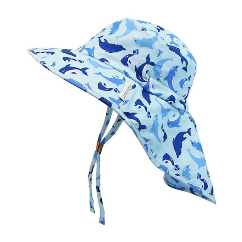 Flapjack Cape Sunhat UPF50 – Dolphin/Jellyfish