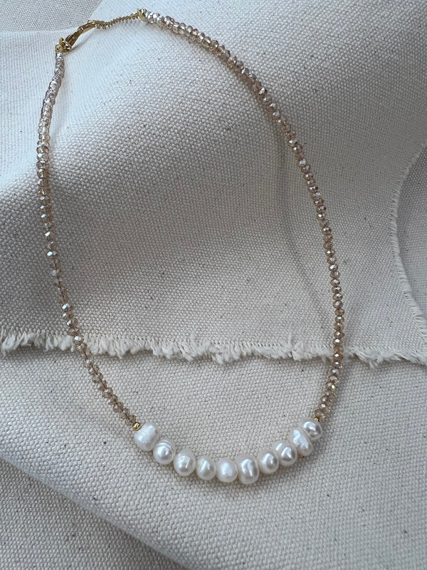 Pearlits Necklace in Beige