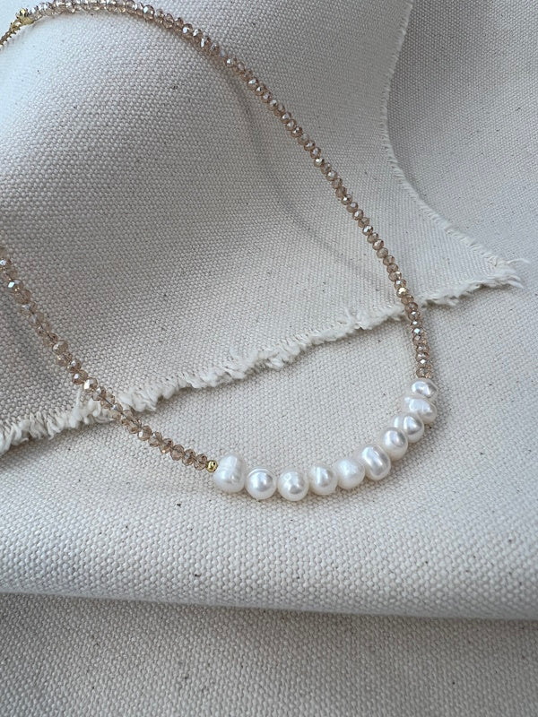 Pearlits Necklace in Beige