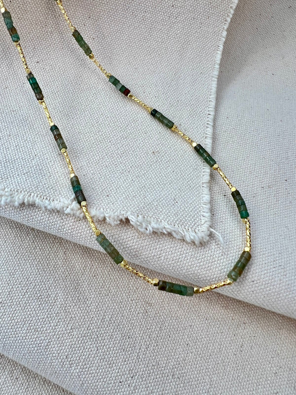 Fine Stone Emerald Necklace