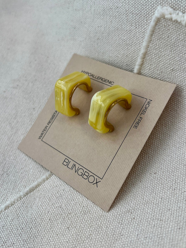 Loop Earrings in Yellow