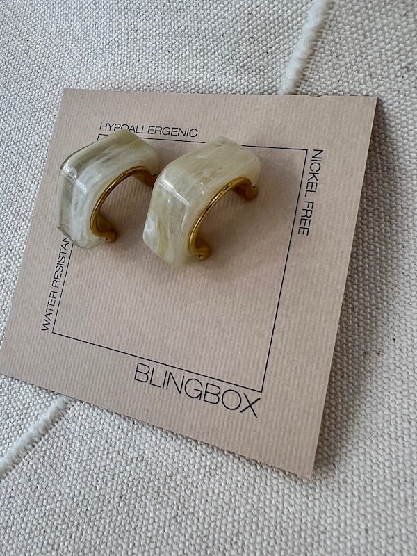 Loop Earrings in Beige