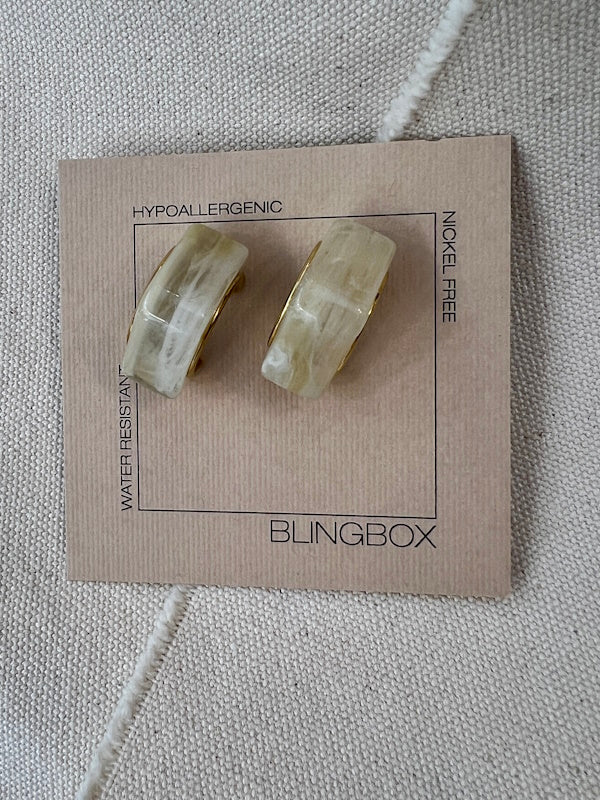 Loop Earrings in Beige