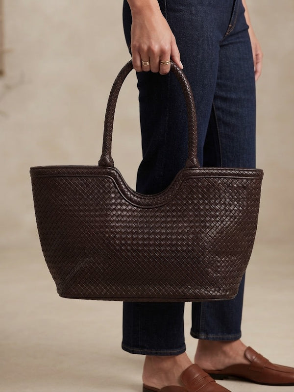 Balle Wicker Bag in Chocolate