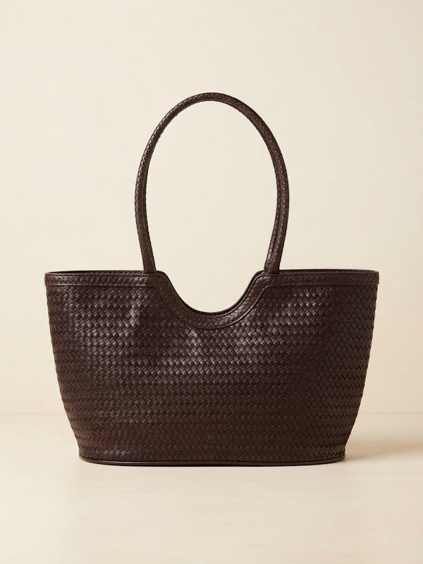 Balle Wicker Bag in Chocolate