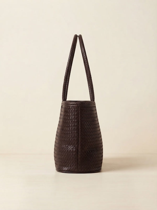 Balle Wicker Bag in Chocolate