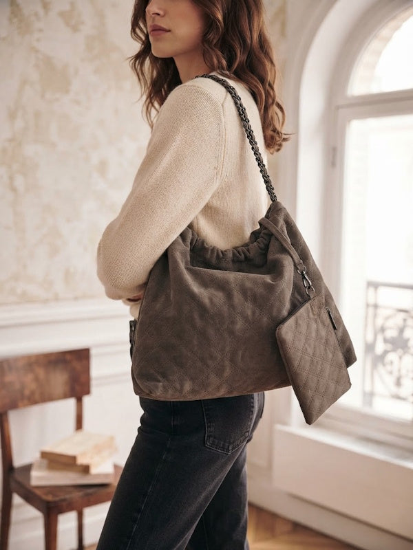 Puller Pouch Bag in Cement