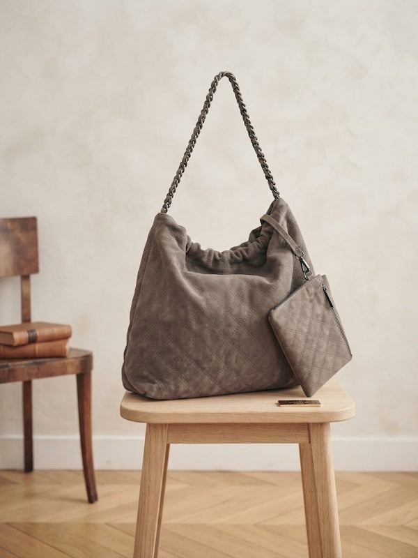 Puller Pouch Bag in Cement