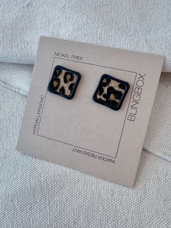 Square Leo Earrings