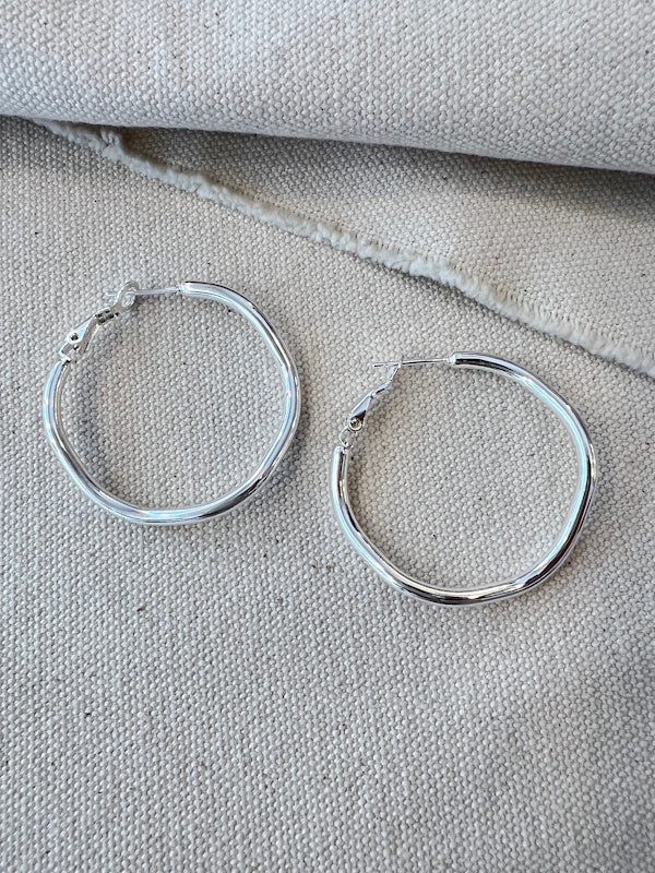 Abstract Hoops in Silver M