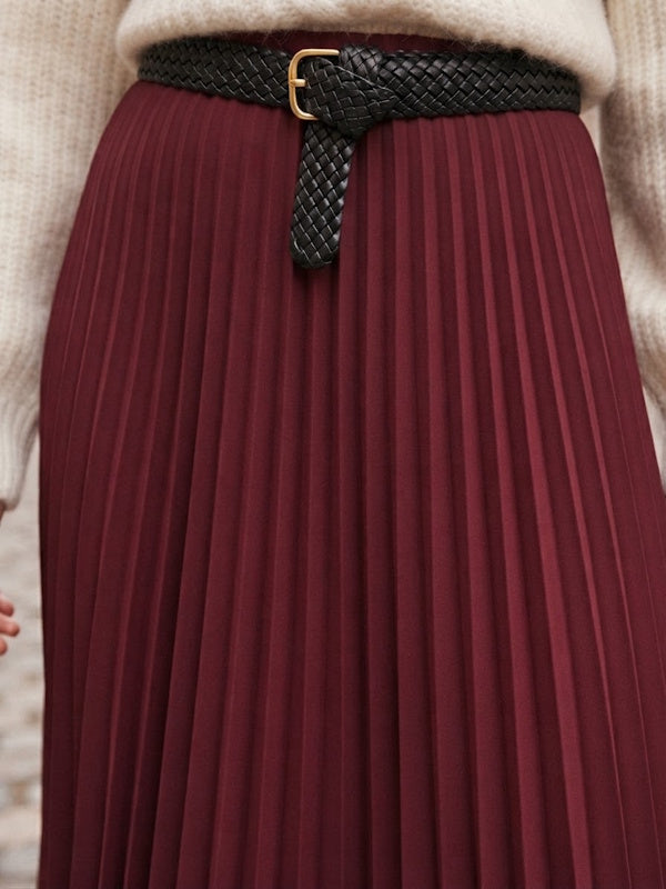 Waffle Skirt in Wine