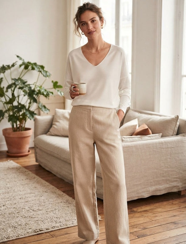 Basic Line Top in White