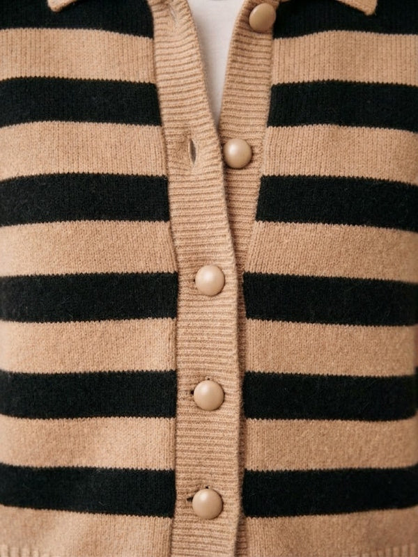 Linda Mariniera Top in Mocca/Black