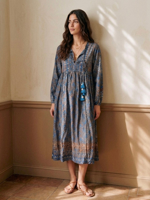Layla Boho Midi Dress