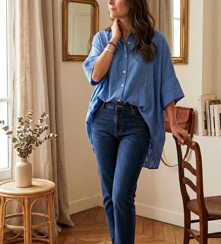 Layla Relaxed Shirt in Blue