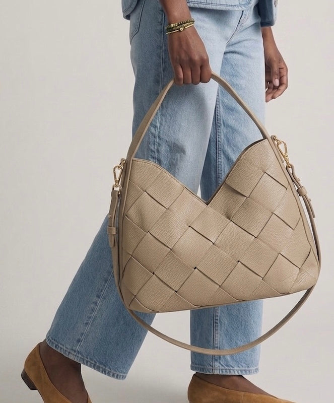 Hobo Tote Bag in Nude